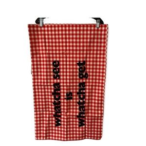 King Size Pillow case red check whatcha See is Whatcha get  Bed